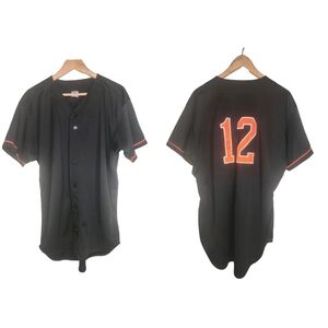 Vintage Russell Athletic Number 12 Baseball Jersey in Black Size 48